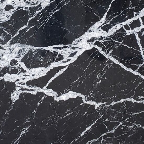 Nero Marquina honed marble