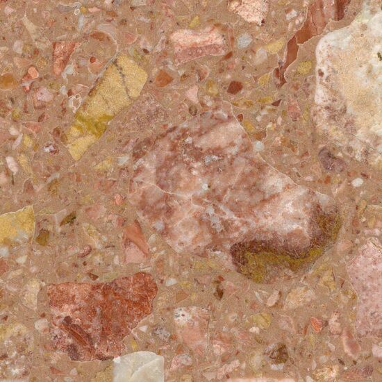 a close-up of terrazzo Rosa Del Garda