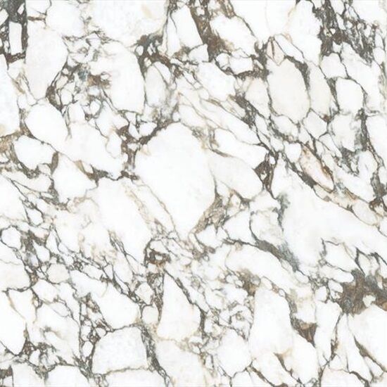 a close-up of Calacatta Viola Printed quartz