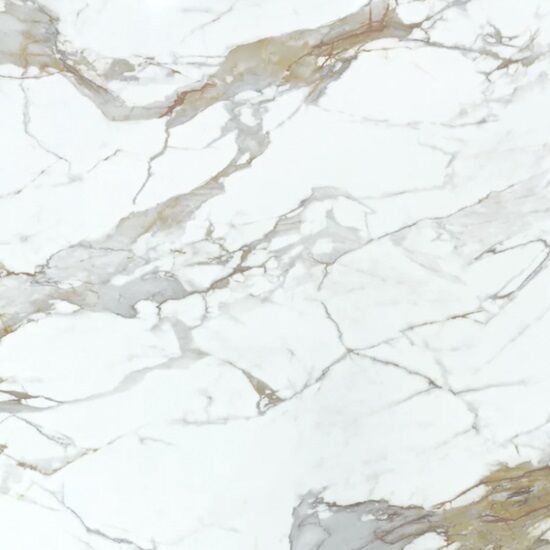 a close-up of Calacatta Vecchia Printed Quartz