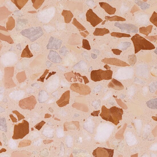 a close-up of pink Terrazzo Foscari